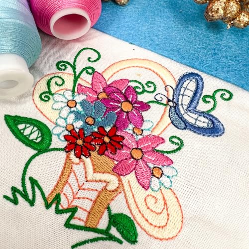40 Color Set ThreadArt Machine Embroidery Thread, 1000M, Pastel - color: SET C - 40 LIGHTS