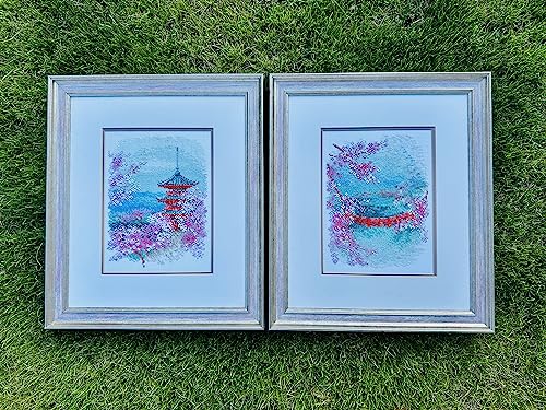 RIOLIS 1745 Sakura. Bridge Counted Cross Stitch Kit 7.09 x 9.45 in - style: Sakura. Bridge 1745