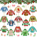 Estune 15 Pcs Christmas Diamond Painting Keychain Kits for Adults