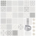 31 PCS Sashiko Stencils Kit with 3.9 x 3.9 Inch Geometric Sashiko Pattern(30PCS) and Needles Thread Tool Kit for Beginners Hand Quilting Mending and Embroidery - size: 3.9 x 3.9 (31PCS)