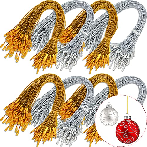 Shappy 1000 Pcs Christmas Ornament Hooks,Gold, Silver - color: Gold, Silver