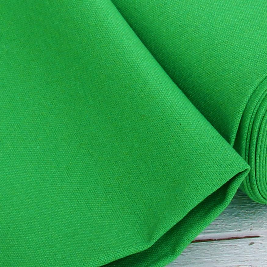 Threadart Kelly Green Linen Fabric - 10 Yard Cut, 55" Wide - color: Kelly Green, size: 10 YARDS