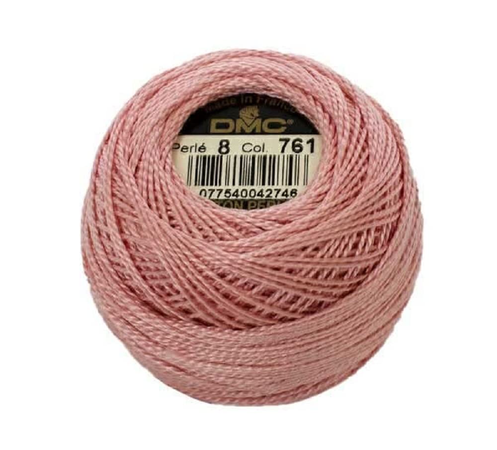 DMC 116 8-761 Pearl Cotton Thread Balls, Light Salmon, Size 8