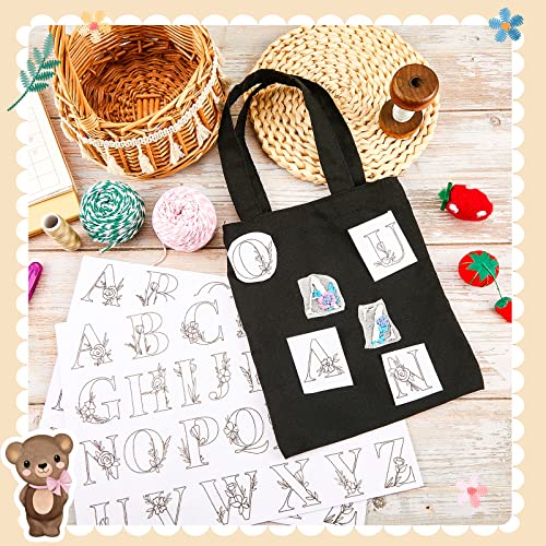 Lewtemi 50 Pcs Letters Water Soluble Hand Sewing Stabilizers - color: Letters