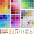 Redtwo 3mm Glass Beads for Jewelry Making, 45000PCS Bracelet Making Kit - size: 3mm-45000