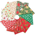 Craftido -25 Options- 100% Cotton Quilting Fabric Bundles 10pcs Fat Quarters 18”x21”-Medium Weight 5.2 oz- Soft Cotton for Quilting, Sewing Project, Patchwork, DIY Crafts – Winter Christmas - color: Winter Christmas