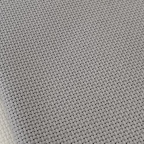 KCS 2 pc of 15" x 18" Counted Cross Stitch Cotton Aida Cloth Needlework Fabric (Light Steel Grey, 18CT) - color: Light Steel Grey, size: 18CT