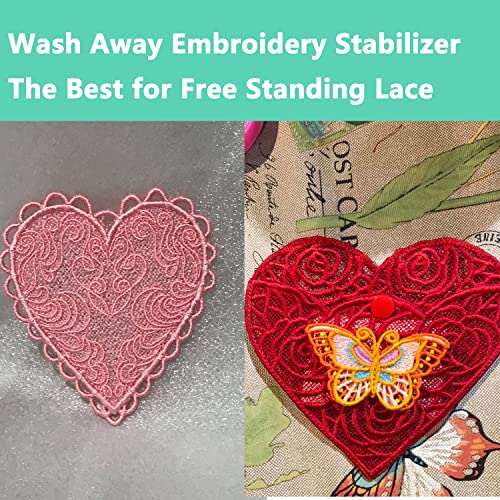 Craftido Wash Away Embroidery Stabilizer Backing -12" x 25 Yd/Roll - size: 12"x25yd roll