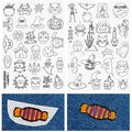 Lewtemi 50 Pcs Halloween Water Soluble Hand Sewing Stabilizers - color: Ghost