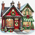askkqtx Christmas Stamped Cross Stitch Kits for Adults 14x14 Inch - color: XJ011