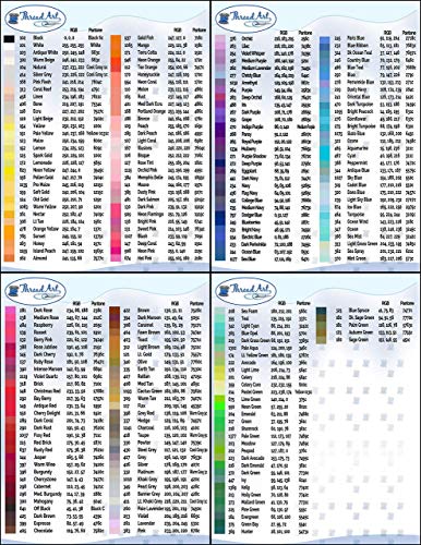 40 Color Set ThreadArt Machine Embroidery Thread, 1000M, Pastel - color: SET C - 40 LIGHTS