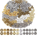 EuTengHao 600pcs Spacer Beads Jewelry Bead Charm Spacers Alloy Spacer Beads for Jewelry Making DIY Bracelets Necklace and Crafting (12 Styles,Silver and Gold)