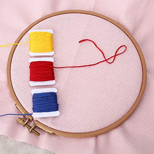 Aida Cloth 14 Count Cross Stitch Fabric,12×18inch,5Pcs (Pink) - color: Pink
