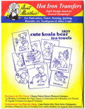 Aunt Martha's Hot Iron Transfers #3829 Cute Koala Bear Tea Towels Transfers