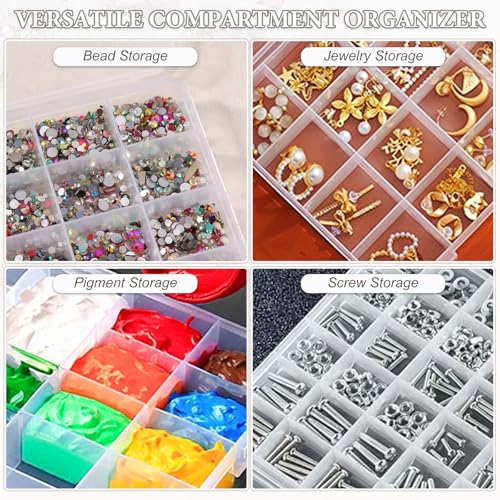 SUTOKAKA 42 Grids Clear Plastic Jewelry Organizer Box - size: 42