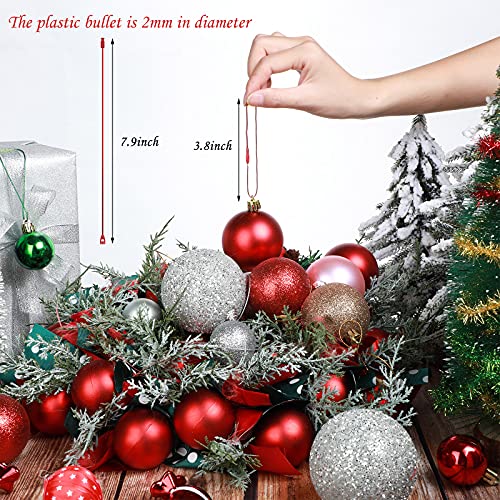 Shappy 1000 Pcs Christmas Ornament Hooks, Red, Green - color: Red, Green