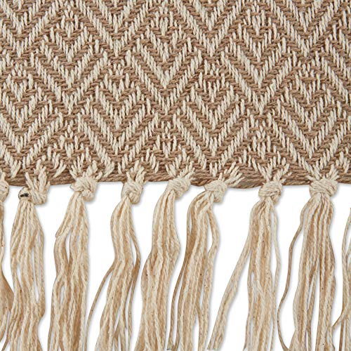 DII Diamond Throw Collection Cotton Woven, 50x60, Stone - color: Stone