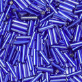4200pcs Glass Bugle Beads, Mini Long Tube Seed Beads Bulk, Tiny Small Loose Spacer Embroidery Beaded for Bracelets Jewelry Making Sewing, Crafts, Christmas Ornaments, 2×6mm, Royal Blue - color: Royal blue