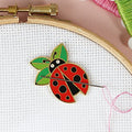 Caterpillar Cross Stitch Ladybug Magnetic Enamel Needle Minder - for Cross Stitch, Sewing, Embroidery and Needlework Accessories