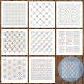 Yousoontic 8 Pcs Plastic Sashiko Stencil Sashiko Template, Novel - style: Novel Style