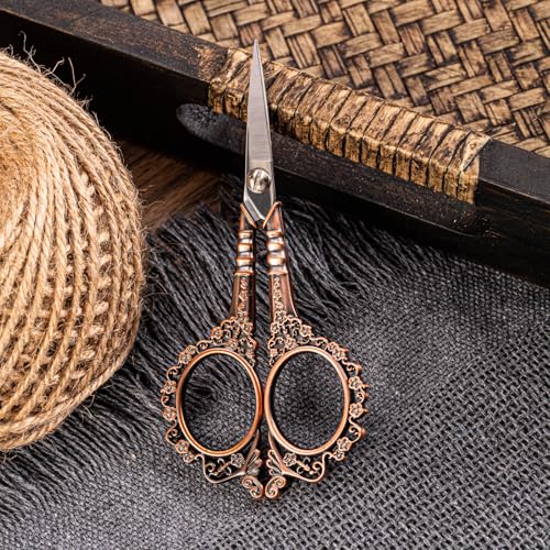 Copper All Purpose Scissors with Sheath, Sharp Sewing & Embroidery Scissors for Office, Home & School - color: Copper