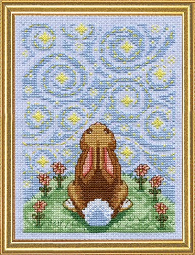 Design Works Crafts Starry Night Bunny Counted Cross Stitch Kit