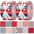 Hosuly 40 Pcs Patriotic Quilting Fabric 2.55" Red White Blue Jelly Fabric - color: 4th of July