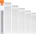 30 Pcs Stainless Steel Large Eye Sewing Needles, Sewing Sharp Needles, Embroidery Thread Needle, and Yarn Knitting Needles Leather Needle Hand Sewing Needles