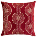 Embroidery Red Velvet Throw Pillow Cover, Merry Christmas Series Snowflake Drop Luxury Soft Fuzzy Cozy Warm Slik Gift Square Couch Cushion Pillow Case 20 x 20 Inch, Cover Only - color: Snow Drop-red