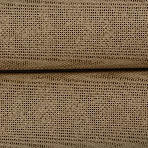 KCS 2 pc of 15" x 18" Counted Cross Stitch Cotton Aida Cloth Needlework Fabric (Khaki, 25CT) - color: Khaki, size: 25CT