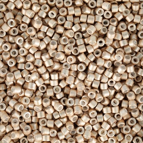 Miyuki Delica Seed Beads - color: DB1152 - Semi-Matte Galvanized Champagne