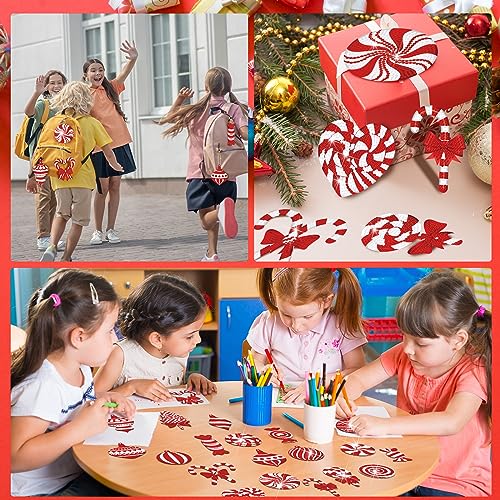 Tondiamo 20 Pcs Christmas Diamond Painting Keychains, Xmas Ornaments - style: Cane Style