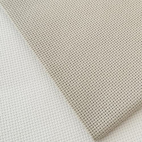 KCS 12" x 59" 18CT Counted Cotton Aida Cloth Cross Stitch Fabric (Pearl Gray vy it) - color: Pearl Gray Vy It