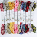 KCS Big skeins of 25 Meters Size 25 Color Variegated Cross Stitch Stranded Threads,12 skeins,13 - color: 12skeins13, size: 12 skeins