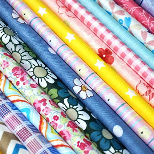 50pcs 8" x 8" Fabric Squares 100% Cotton Fabric Bundles Quilting Craft Supplies Floral Precut Squares Patchwork for Sewing DIY Quilt Patchwork - size: 8x8 Inches