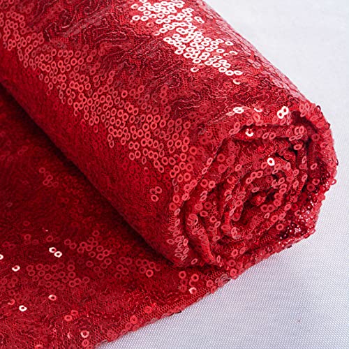 ShiDianYi 3 Feet 1 Yards-Red-Sequin Fabric, by The Yard, Sequin Fabric, Tablecloth, Linen, for Xmas Decor (1Yard 1PC Red) - color: Red, size: 1 Yard