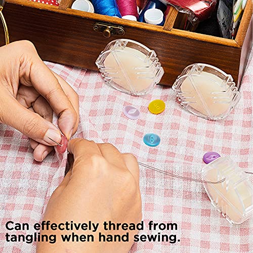 Maitys 2 Pcs Thread Wax Beeswax for Hand Sewing,Colorless, Clear Case - color: Colorless, Clear Case