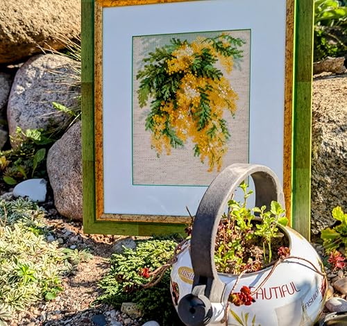RIOLIS 1615 Mimosa Counted Cross Stitch Kit 7 x 9.5 in - style: Mimosa 1615