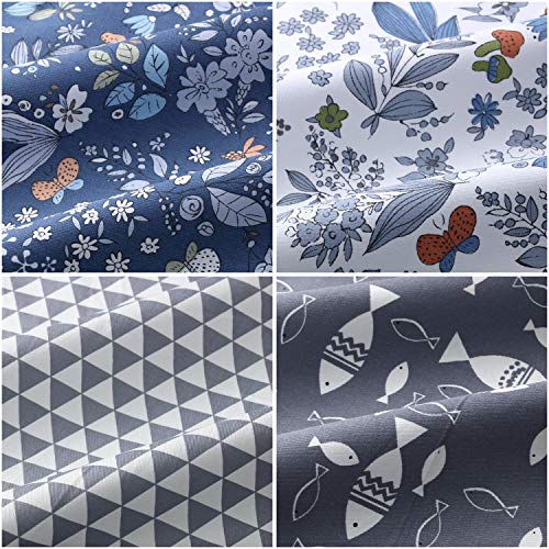 Tatuo 30 Pieces 10 x 10 Inches Cotton Fabric Bundle Squares Patchwork Floral Fabric Sewing Quilting Bundles Assorted Pattern Cloth for DIY Scrapbook Craft Making - style: Classic