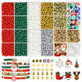 Redtwo Christmas Bracelet Making Kit, 4mm Glass Beads for Jewelry Making - size: 4mm-2100