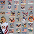 Dazoratix 250th Anniversary Iron on Transfers - 28 Sheets 4th of July Patriotic America DTF Ready to Press 250 Years Eagle USA Flag Heat Patches Stickers Vinyl Decal for T Shirts Clothes Bag DIY Craft - style: 250th Anniversary