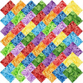 10"x10" 50pcs Cotton Fabric Squares for Sewing Quilting Supplies-Paisley - color: Paisley, size: 50 PCS 10"x10"
