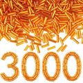 XIANNVXI 3000pcs Orange Glass Bugle Beads - color: Orange