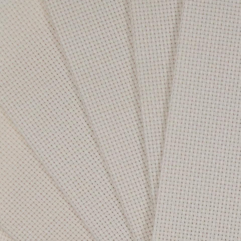 KCS 4/6 pc of 12" x 18" 30cmx45cm 16CT Counted Cotton Aida Cloth Cross Stitch Fabric (Ecru, 6 pc) - color: Ecru, size: 6 pc