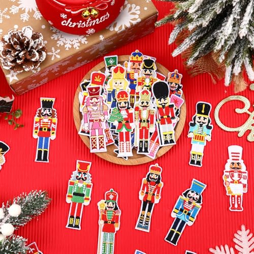 AUGSUN 36pcs Christmas Nutcracker Iron on Patches Xmas Applique - style: Christmas Nutcracker