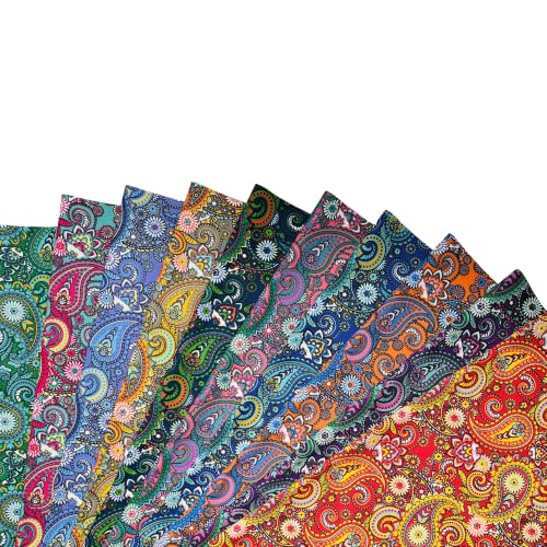 Fat Quarters Fabric Bundles Cotton Quilting Fabric, Classic Boteh Paisley - color: Classic Boteh Paisley