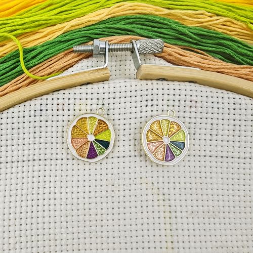 Lemon Needle Minder Magnet, Magnetic Needle Holder for Embroidery Needlework,Cross Stitch Supplies（2 PCS）