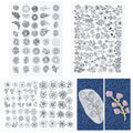 Yayatty Water Soluble Stabilizer for Embroidery, 179PCS Water Soluble Embroidery Patterns Stick and Stitch Embroidery Paper with Pre-Printed Flower Patterns Adhesive Hand Sewing Stabilizers for Sewing - color: Style C