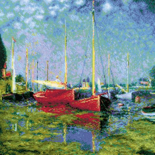 RIOLIS 1779 Argenteuil After C. Monet's Painting Counted Cross Stitch Kit