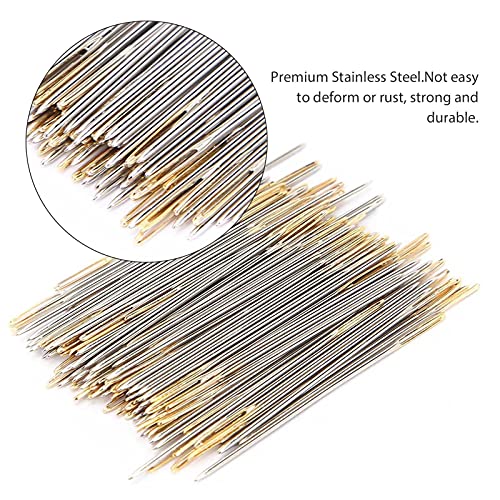 100Pcs Sewing Needles Large Eye Hand Sewing Needles, Large Eye Stitching Needles Cross Stitch Needles with Storage Box for DIY Embroidery Sewing(#26)